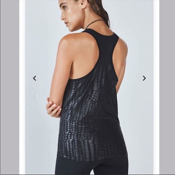 Fabletics Black Animal Foil Print Tank Top - Picture 2 of 7